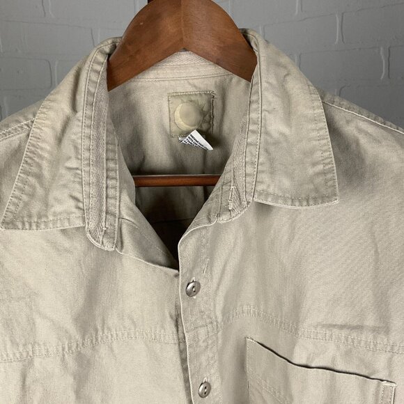 Territory Ahead Shirt Men XLarge Tan Light‎ Brown Heavy Twill Chore Shacket - Picture 2 of 9